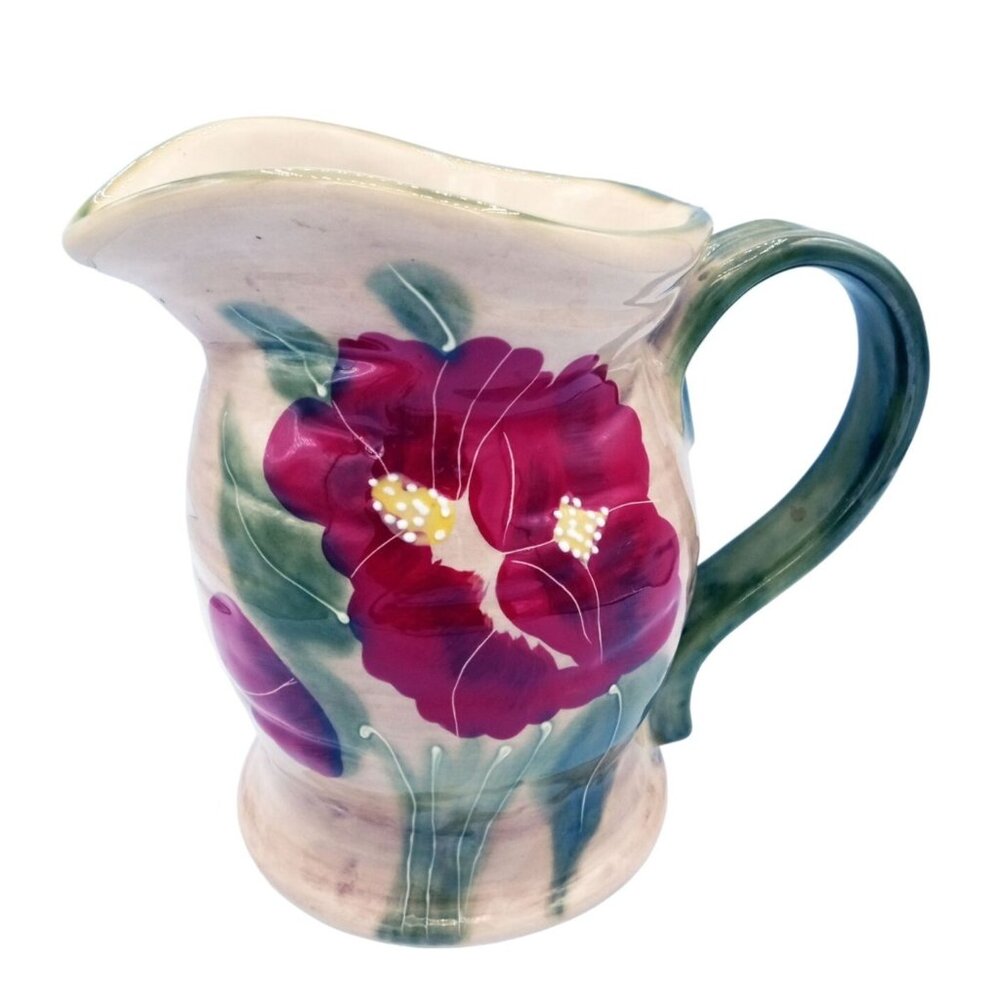 Fleur Rustique Pitcher Ambiance Collection 7" Discontinued Poppy Nanette Vacher